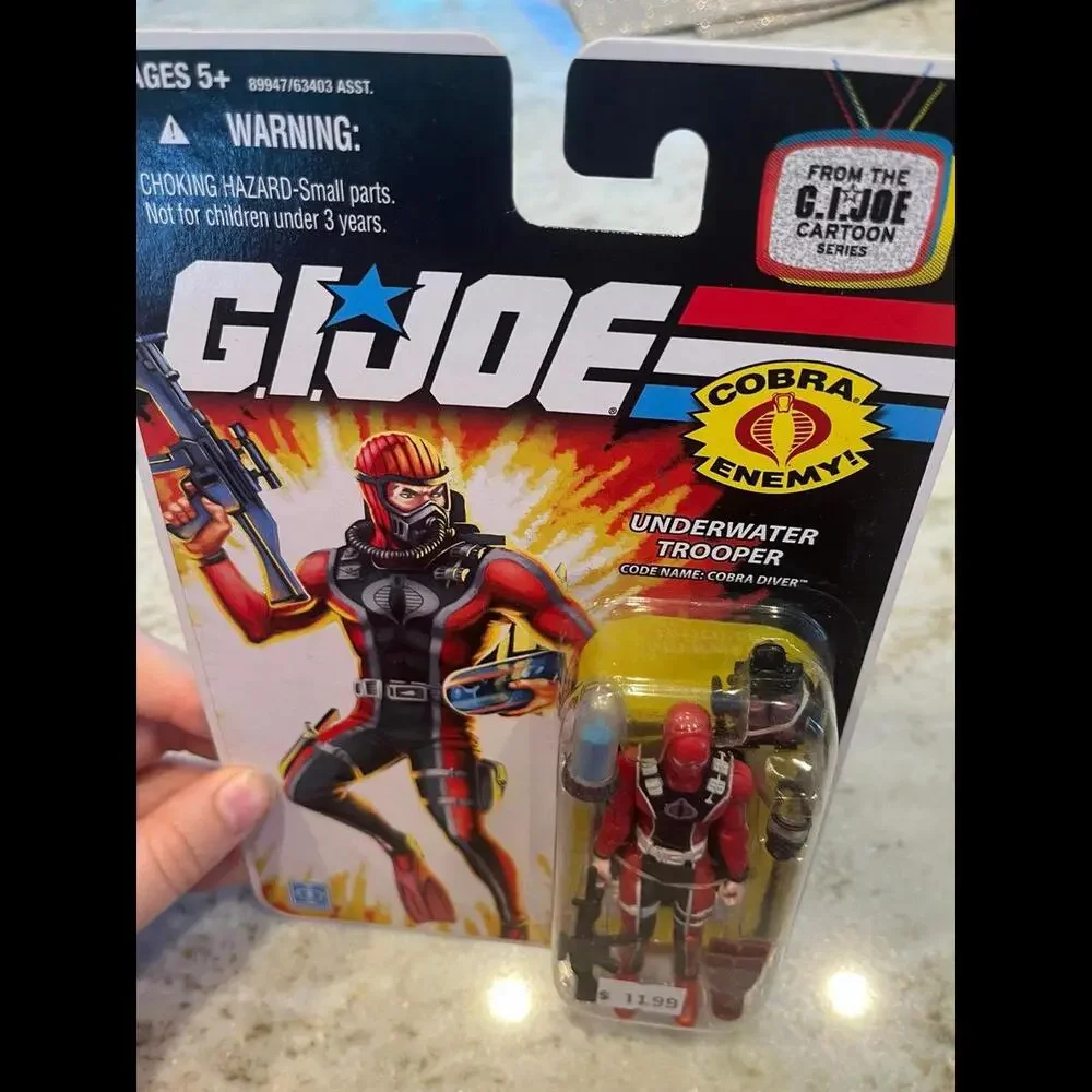 GI Joe 25th Anniversary Cartoon Cobra Enemy Diver Underwater Trooper MOSC Hasbro
